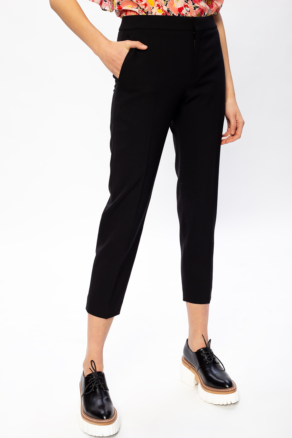 Chloé Wool pleat-front trousers